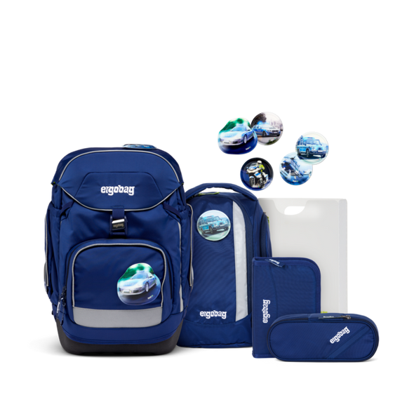 Ergobag Pack Schulrucksack Set BlaulichtBär NEU
